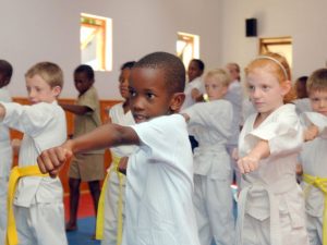 Karate training with Soon Pretorius.